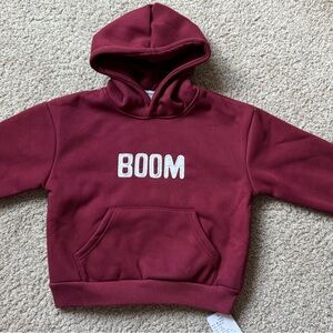 Kids Red Fleece Lined Hoodie Size 6T (5-7Years) Unisex